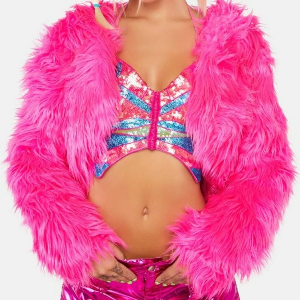 NWT - Plush Funk Faux Fur Jacket